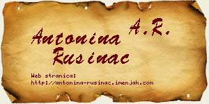 Antonina Rusinac vizit kartica